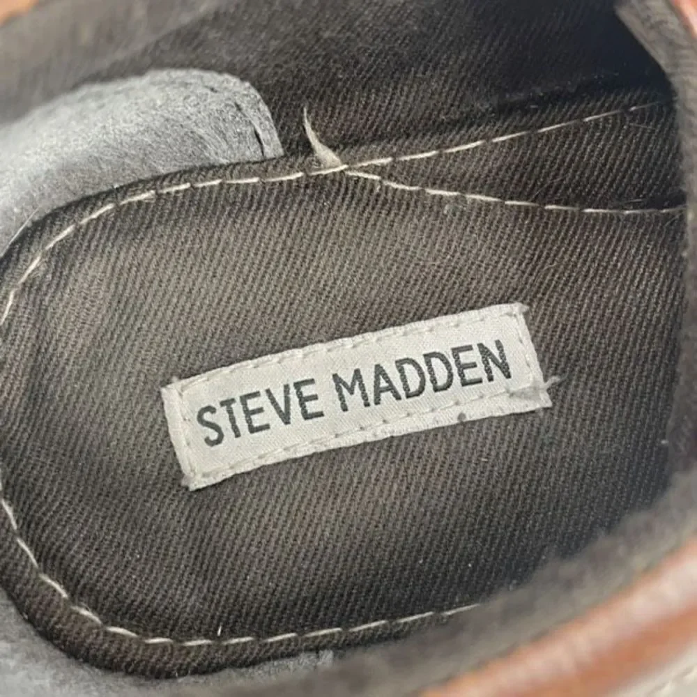 Steve Madden‎ Men's brown leather Harpoon Oxford dress shoes Size 9.5